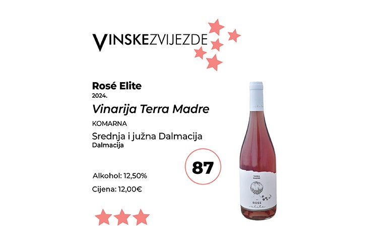 Vinske zvijezde- Srebro za Terra Madre Rose Elite 2024
